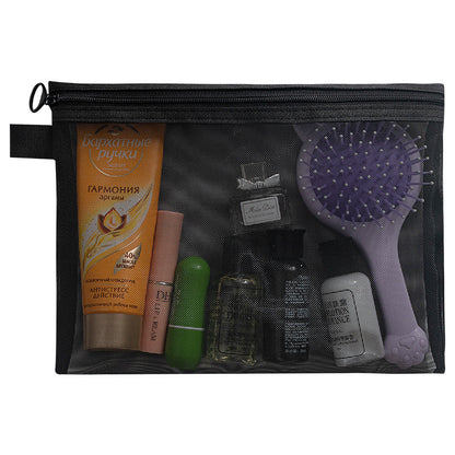 Transparent Mesh Cosmetics Storage Bag