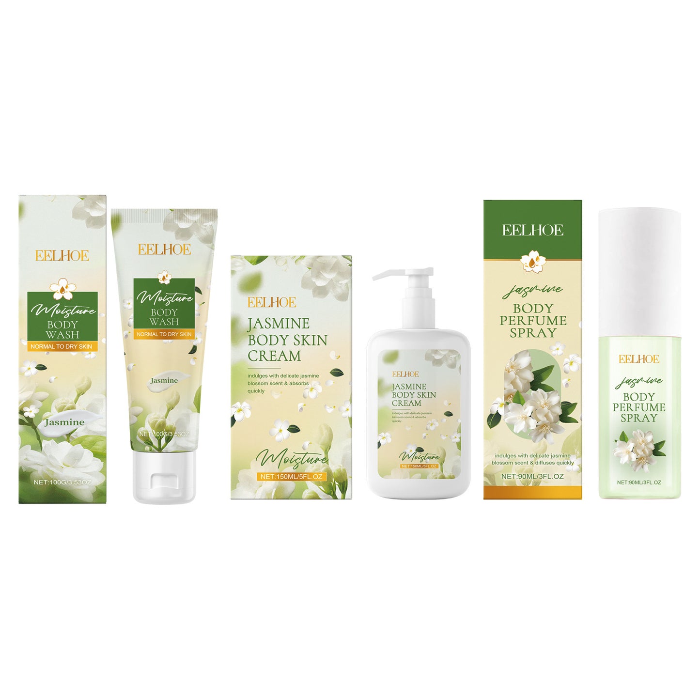 Jasmine Body Skin Care Set Clean And Moisturizing